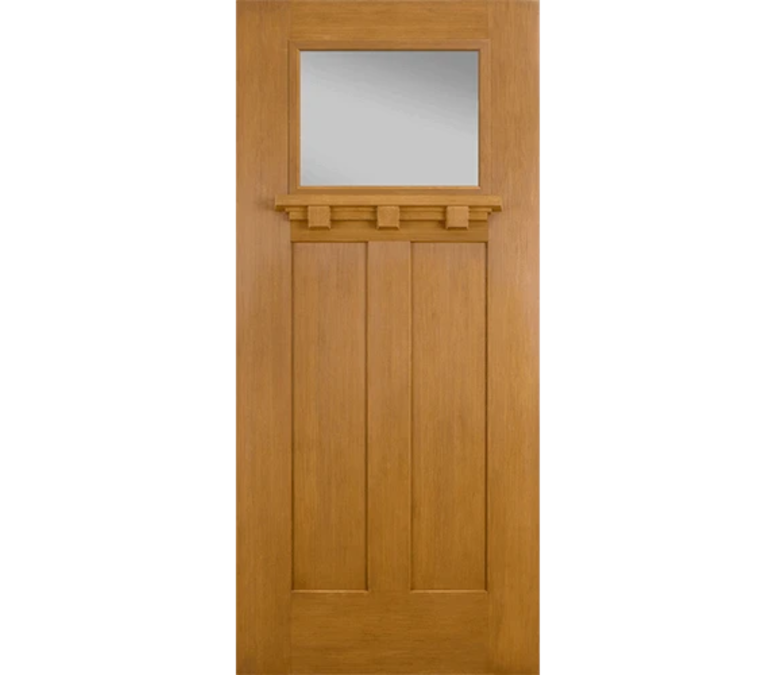 Lansing Craftsman Light Fiberglass Entry Door